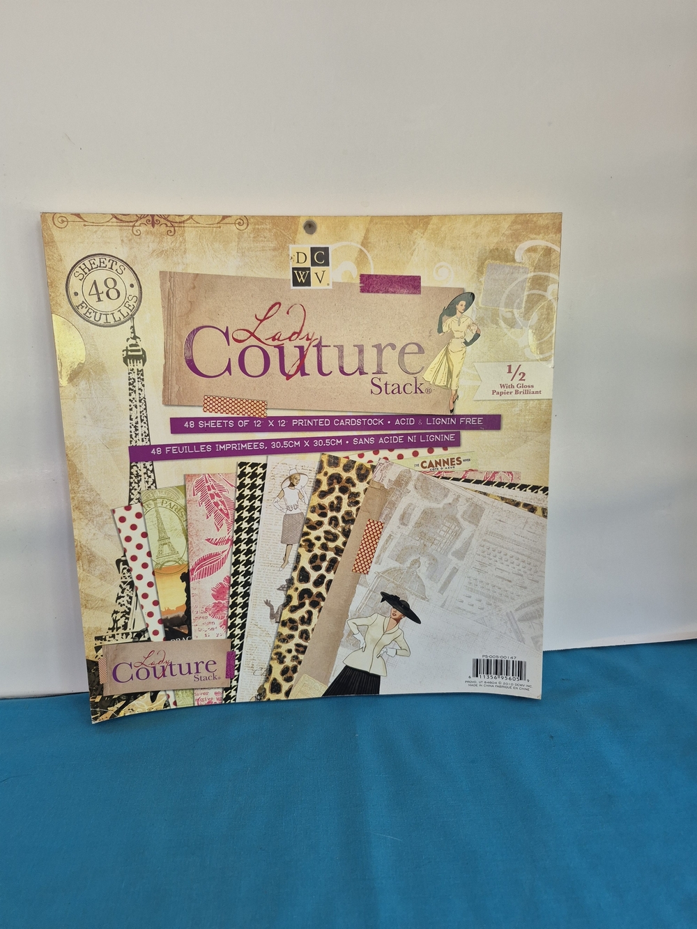 DCWV 12”x 12” Scrapbook Paper Lady Couture Stack 48 Sheets Printed Cardstock